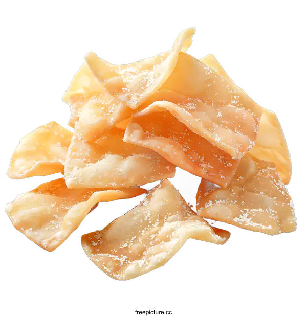 [Transparent Background PNG]Crispy Fried Dough Pastry Sprinkled with Sugar