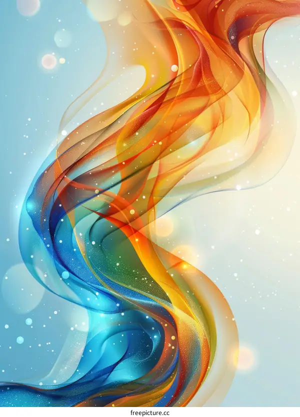 Fire and Ice Dance: Abstract Digital Art