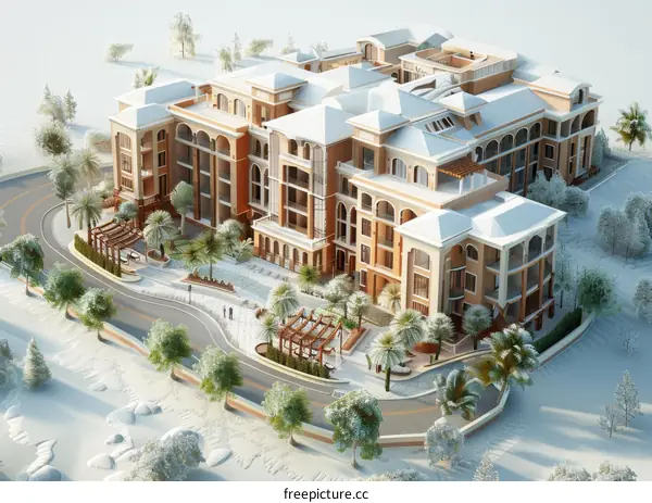 Architectural Design of Residential Buildings Captured from a Bird's-Eye Perspective