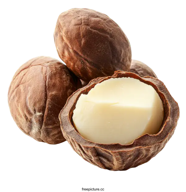 [Transparent Background PNG]Shea Butter Nut Close-up Image