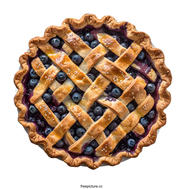 [Transparent Background PNG]Freshly baked blueberry pie