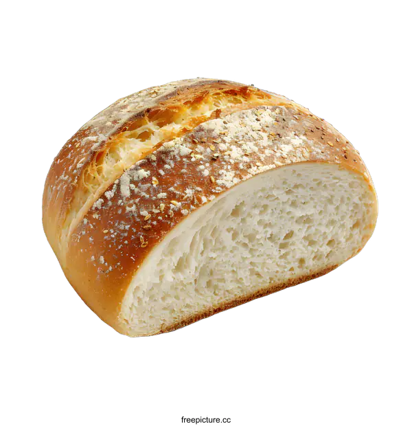 [Transparent Background PNG]Sliced Crusty Bread with Sesame Seeds