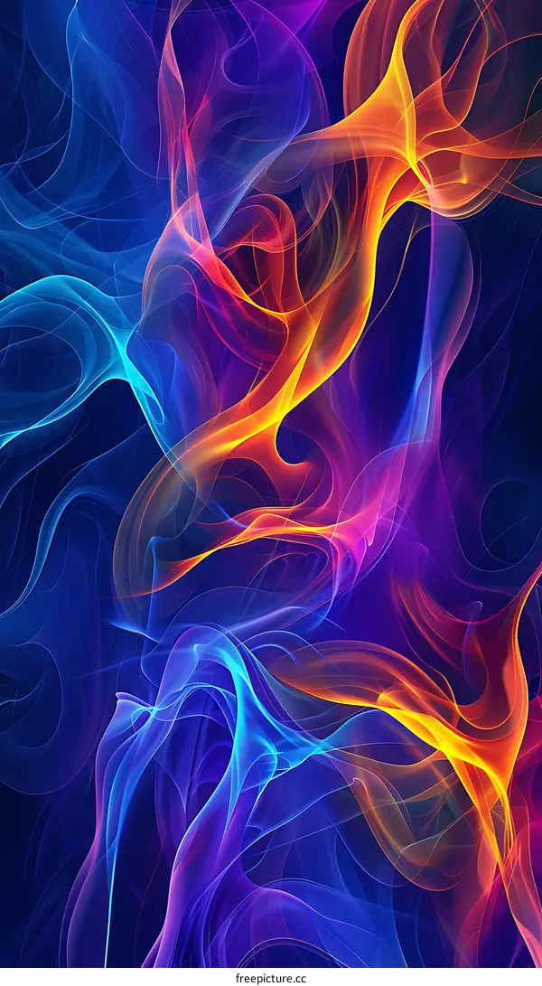 Abstract Colorful Swirls and Waves Background