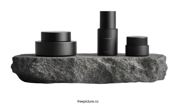 [Transparent Background PNG]Modern Cosmetic Packaging Design on Stone