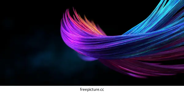 Abstract Colorful Flowing Lines Design