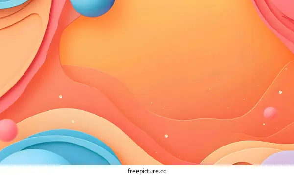 Abstract Colorful Papercut Background Illustration