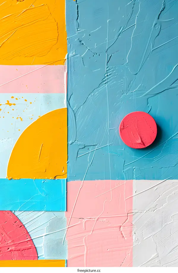 Abstract Colorful Geometric Shapes Painting