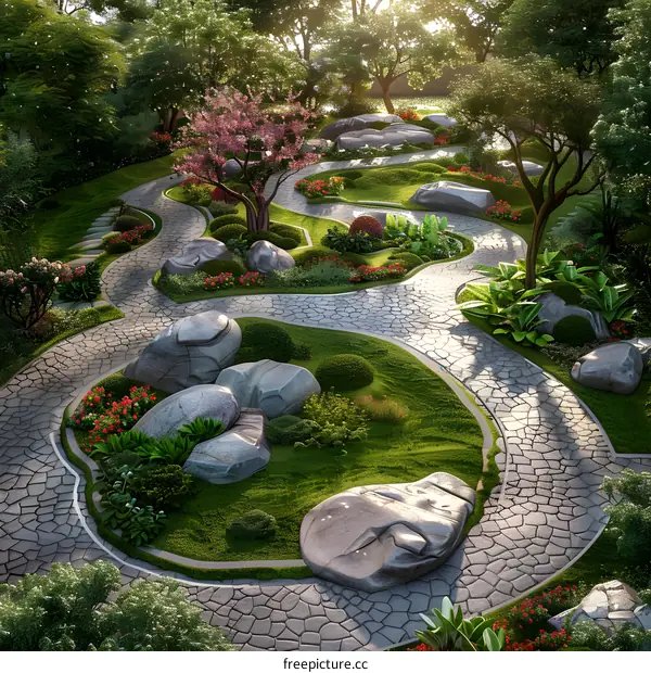 Chinese style garden landscape design renderings