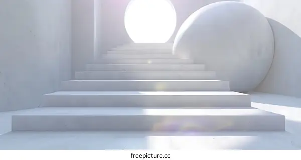 Abstract Modern Architecture Interior Stairs
