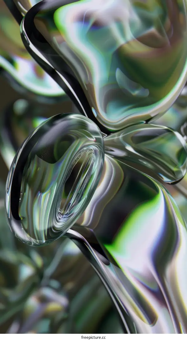 3D rendering of a glass sculpture