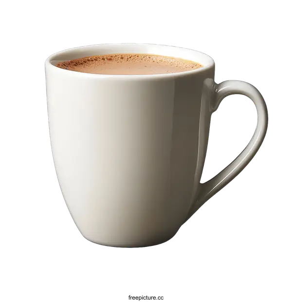 [Transparent Background PNG]Creamy Hot Chocolate in a Stylish Mug
