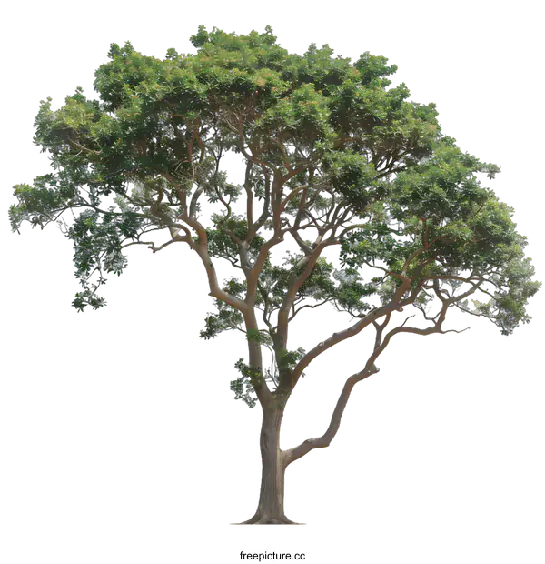 [Transparent Background PNG]Isolated Green Tree on White Background