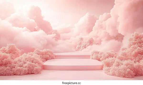 Pink Cloud Sky Pastel Product Display