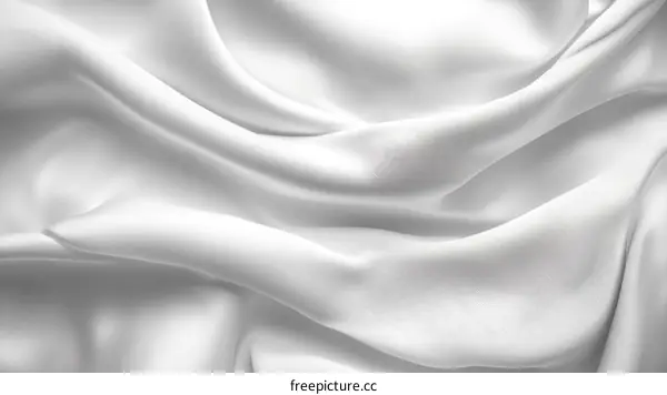 Elegant White Silk Fabric Texture Close-up