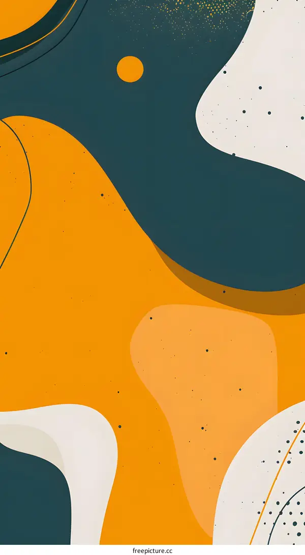 Abstract Background with Orange, Yellow and Green Colors