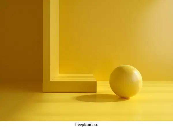 Yellow Geometric Shapes Abstract Background