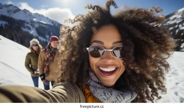 Friends on a Snowy Mountain