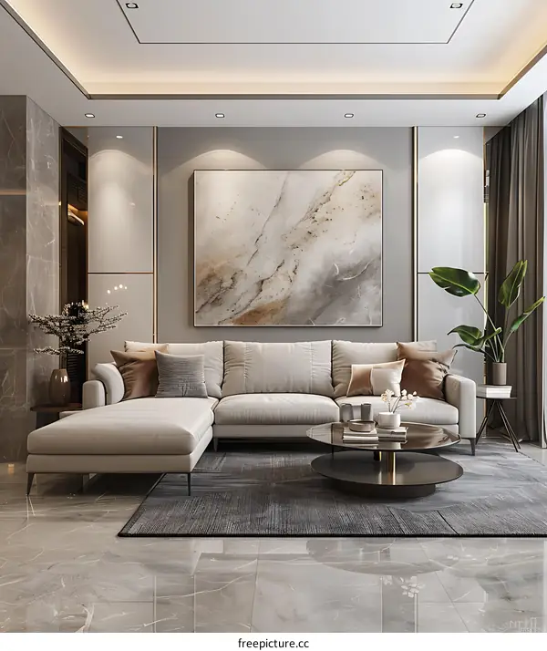 Modern minimalist living room