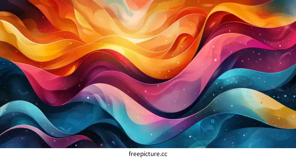 Abstract Colorful Waves