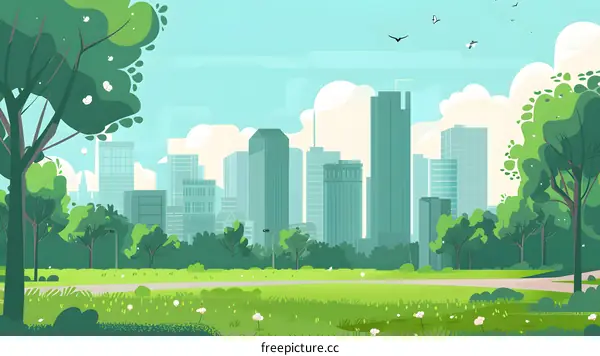 Green City Park Illustration