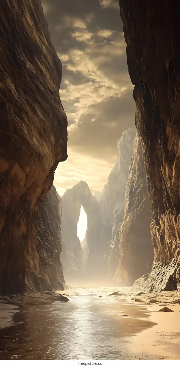 Rock Formation With A Hole At The Top