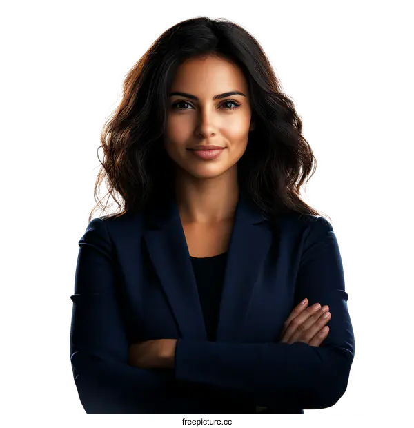 [Transparent Background PNG]Confident Business Woman Portrait