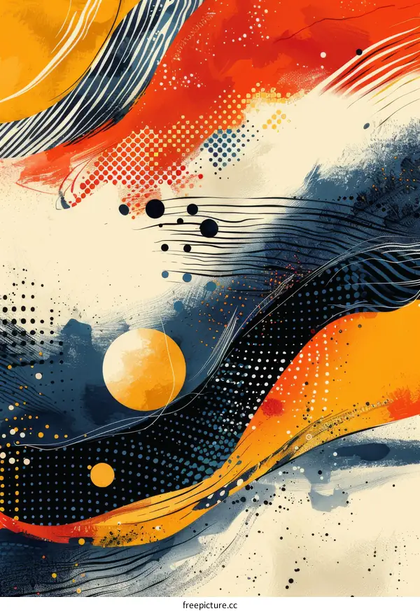 Abstract Art: Symphony of Geometric Shapes and Hues