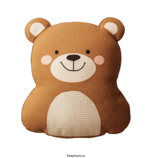 [Transparent Background PNG]Cute Cartoon Bear Shaped Pillow Illustration