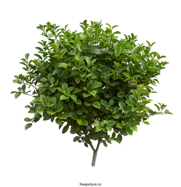 [Transparent Background PNG]Green Shrub Tree Isolated On White Background