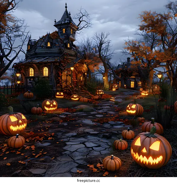 Halloween Pumpkin House