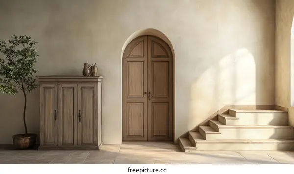 Classic Italian Interior Design with Wooden Entryway