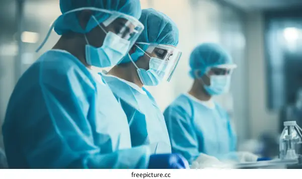 Three surgeons in the operating room