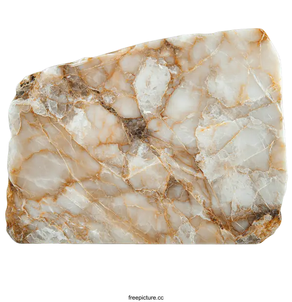 [Transparent Background PNG]Natural Creamy Beige Marble Slab