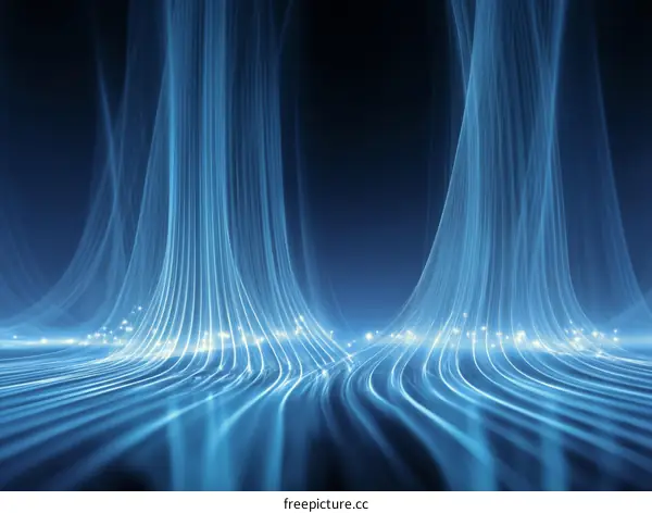 Abstract Light Blue Digital Lines Background