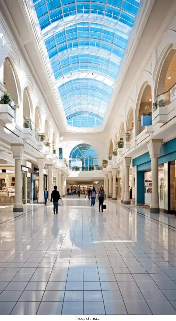 People walking in a shopping mall