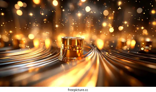 Golden Award Ceremony Stage Illustration