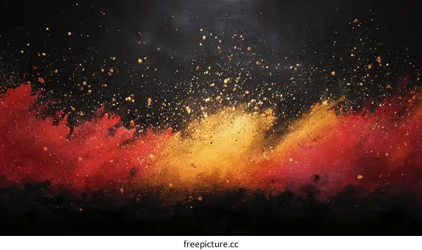 Abstract Explosion of Colors and Particles