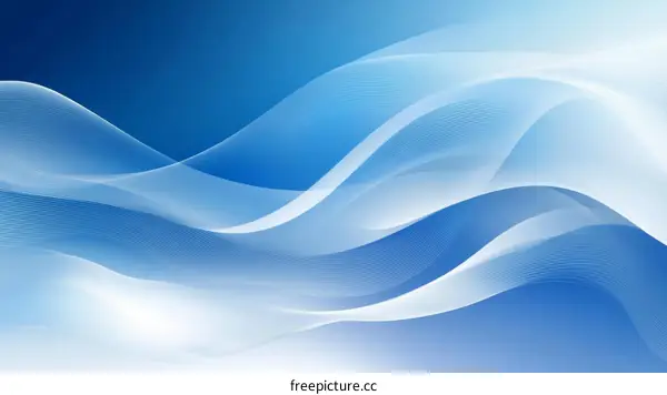 Abstract Blue and White Wave Design