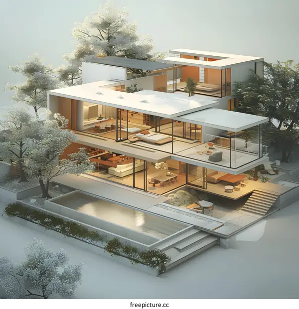 A Modern House in Harmony with Nature