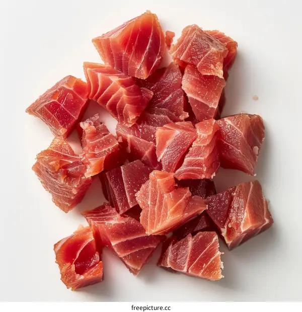 diced raw tuna