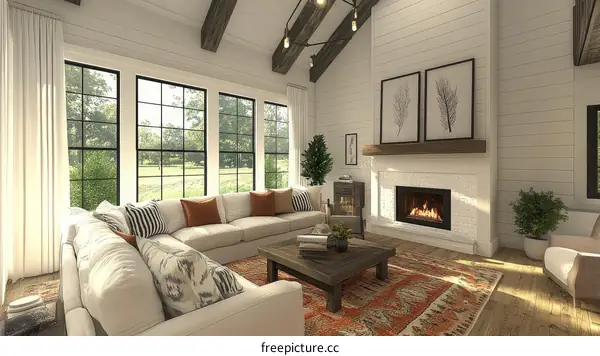Modern Farmhouse Living Room Interior Design