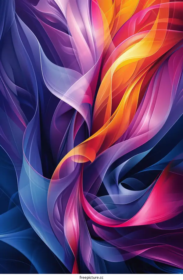 Abstract Colorful Flowing Design