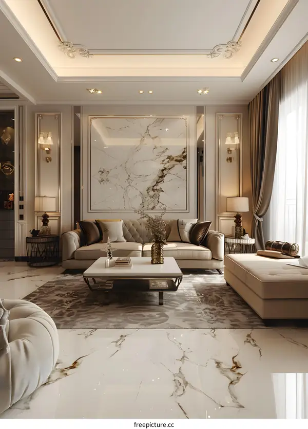 Modern and Luxurious Living Room Interior Design