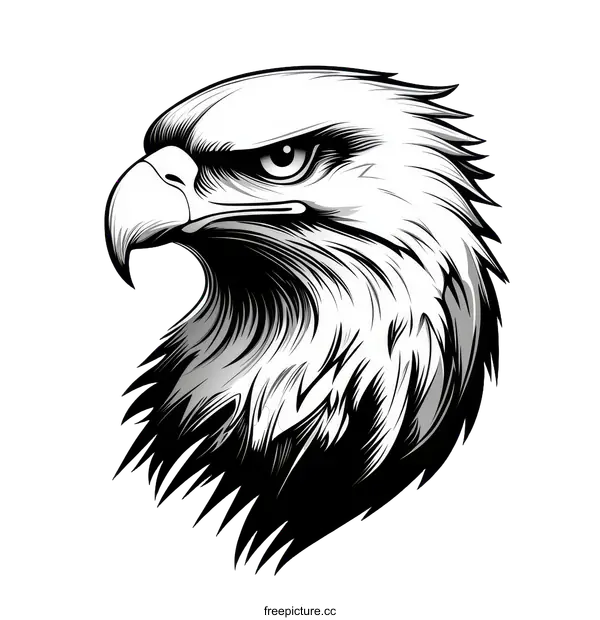 [Transparent Background PNG]Majestic Eagle Head Illustration