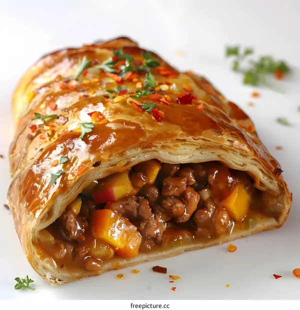 Savory Pie with Meat and Vegetables