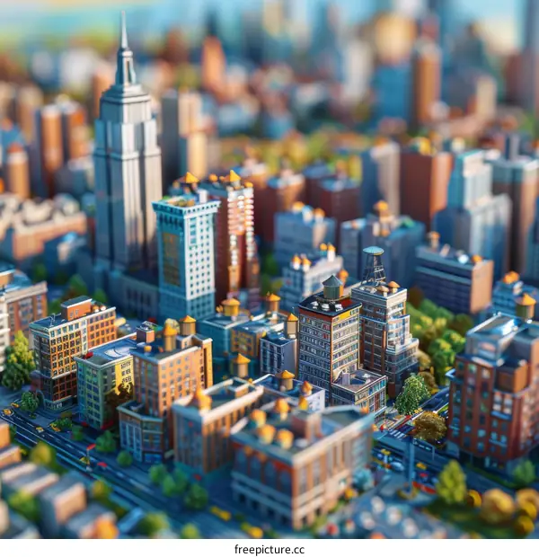 Miniature Cityscape of New York