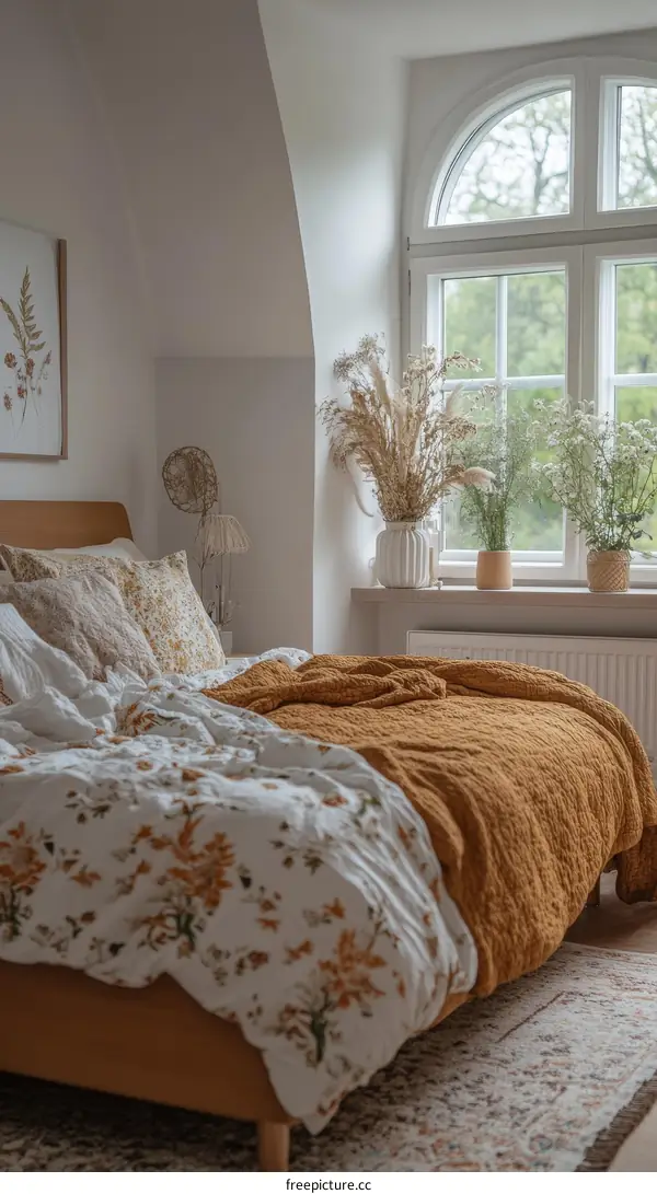 Cozy Bedroom Interior Design with Natural Elements