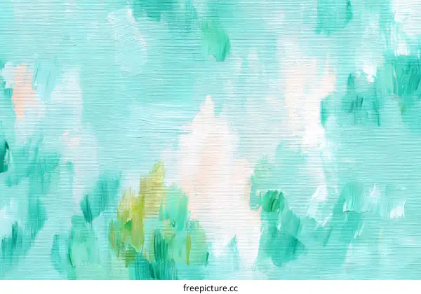 Abstract Teal and Mint Green Painting