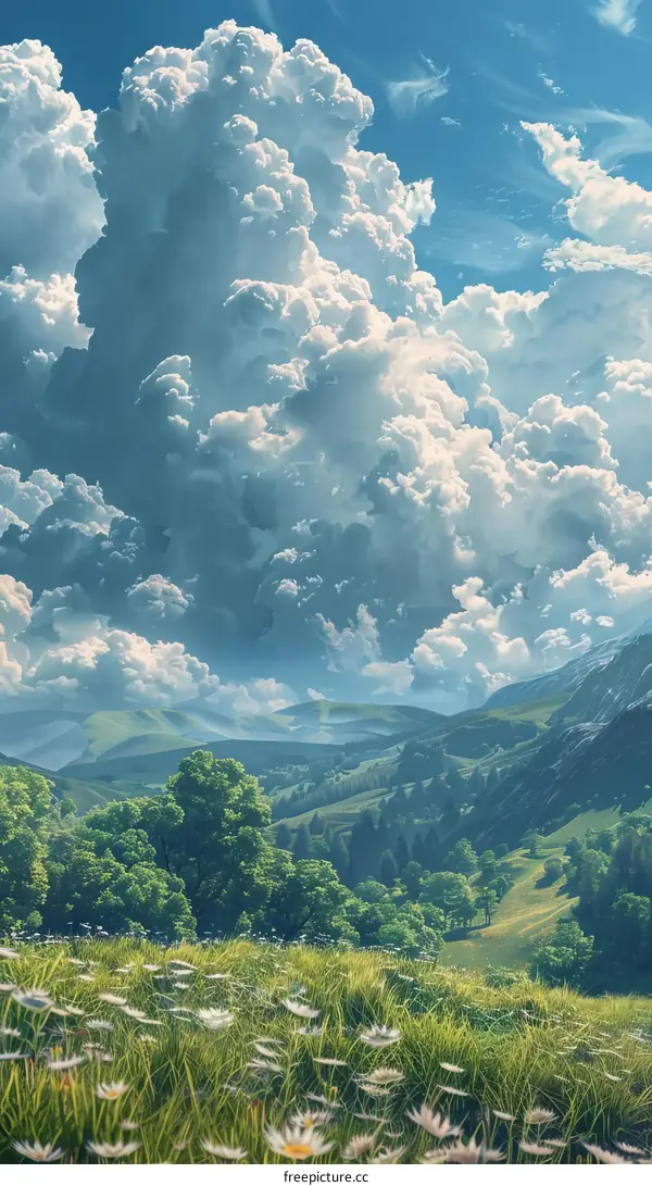 Stunning Mountain Landscape Under a Dramatic Sky