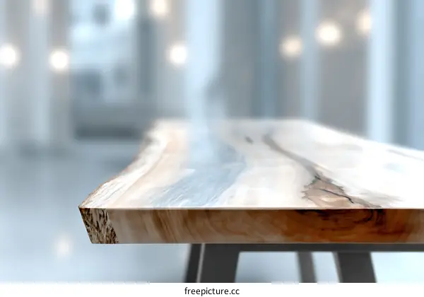 Natural Wooden Table Top with Abstract Grain